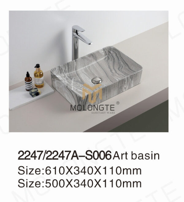 Ceramic basin countertop 2247-S006 2247A-S006