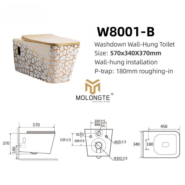 Wall-hung toilet W8001-B - Image 2