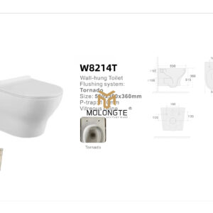 Wall-hung toilet W8214T