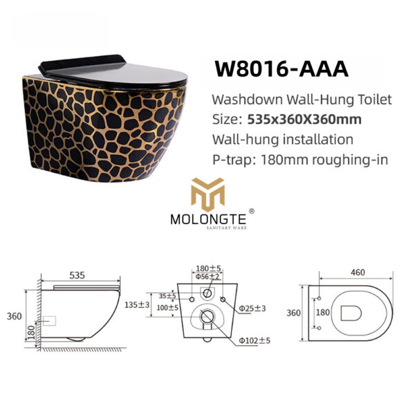 Washdown wall-hung toilet W8016-AAA - Image 2